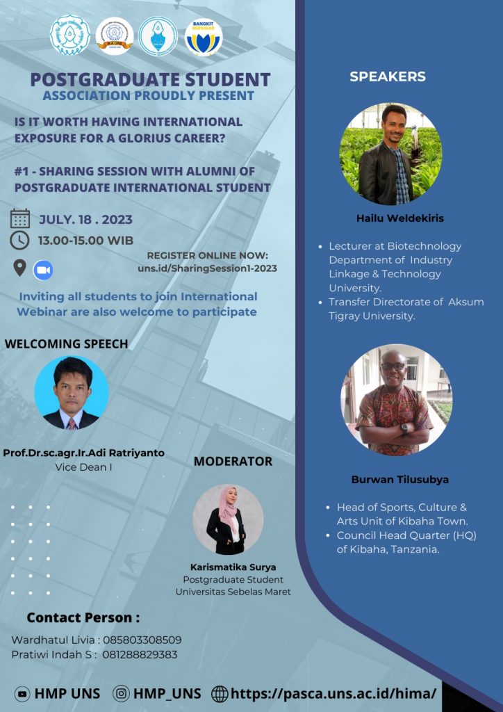 Sikapi Tantangan Karir Global, HMP UNS Selenggarakan Sharing Session, Hadirkan Alumni Internasional